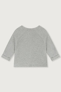 Baby Raglan Cardigan | Grey Melange