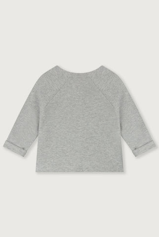 Baby-Raglan-Cardigan | Grey Melange