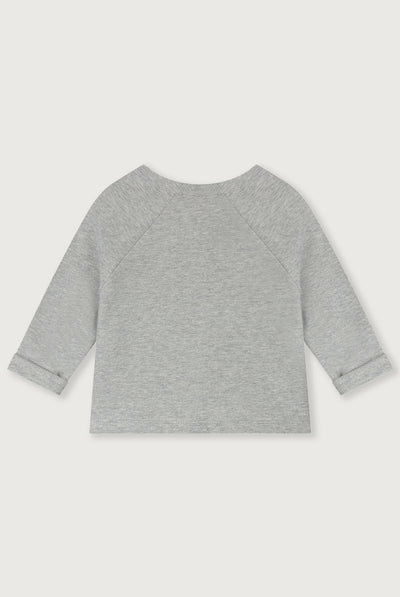 Baby-Raglan-Cardigan | Gray Melange
