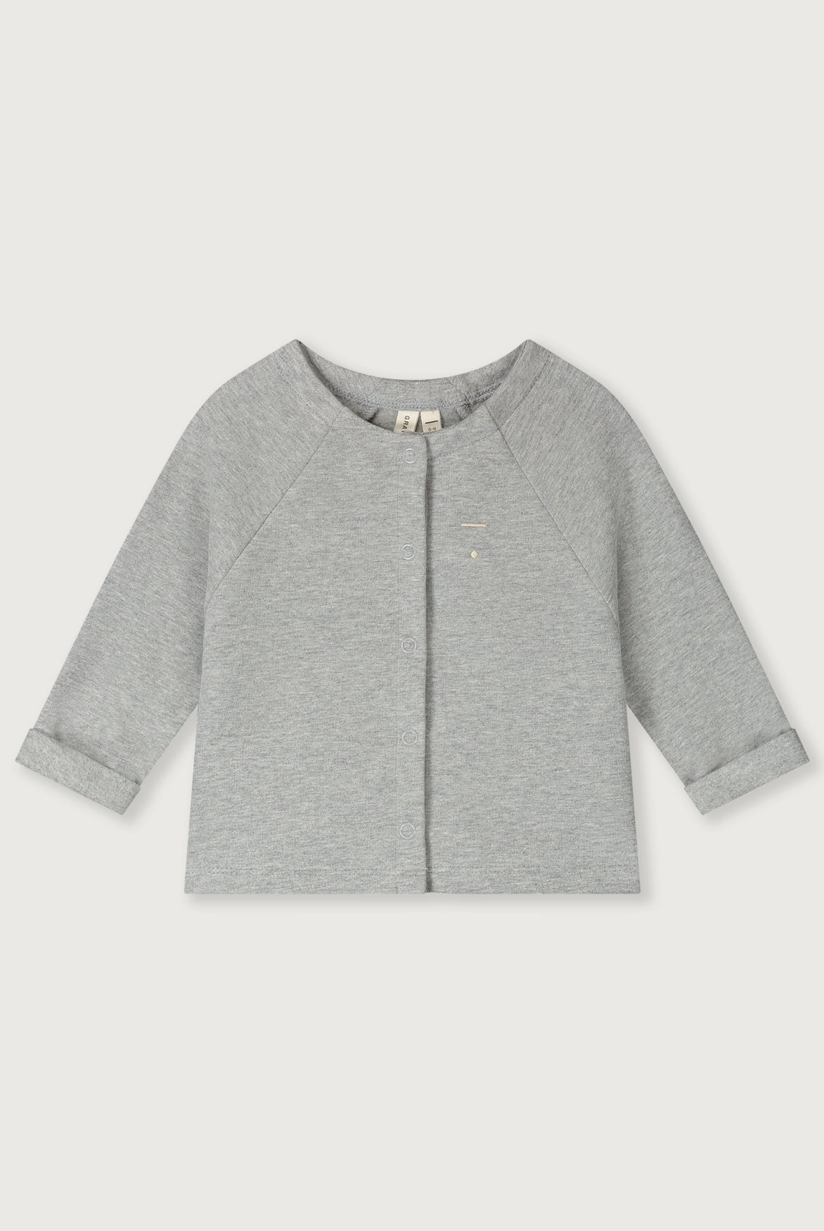 Baby Raglan Cardigan | Gray Melange