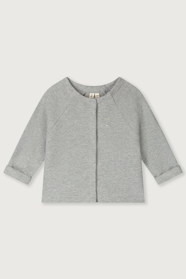 Baby Raglan Cardigan | Gray Melange