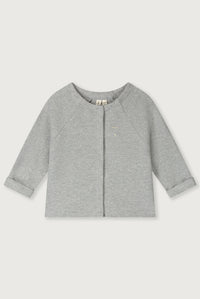 Baby Raglan Cardigan | Gray Melange