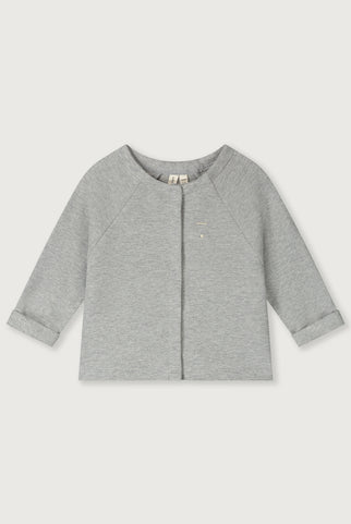 Baby Raglan Cardigan | Gray Melange