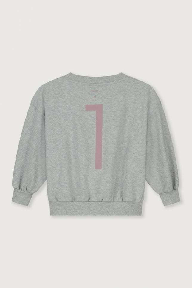 Birthday Sweater | Gray Melange - Berry