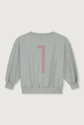 Birthday Sweater | Grey Melange - Berry