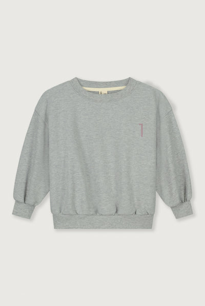 Birthday Sweater | Gray Melange - Berry