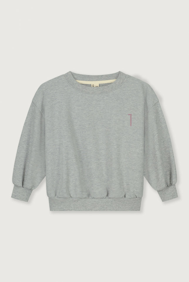 Birthday Sweater | Gray Melange - Berry