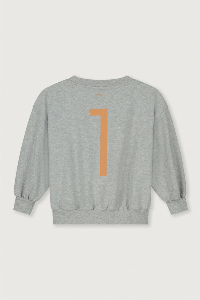 Birthday Sweater | Gray Melange - Melon