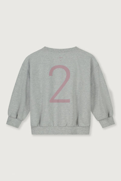 Birthday Sweater | Gray Melange - Berry