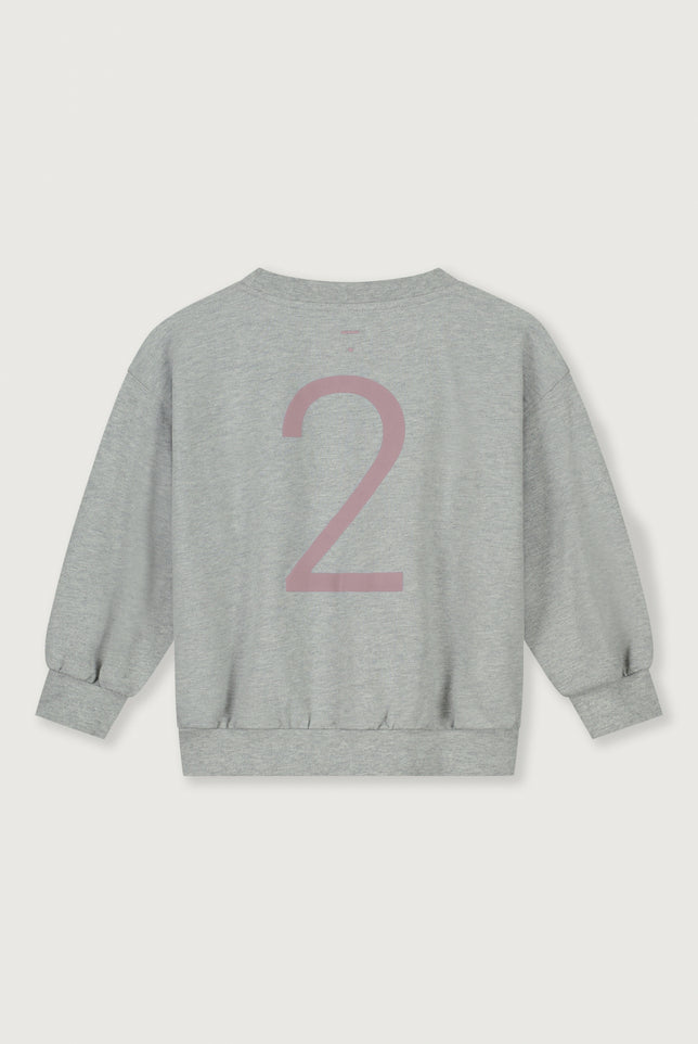 Birthday Sweater | Gray Melange - Berry