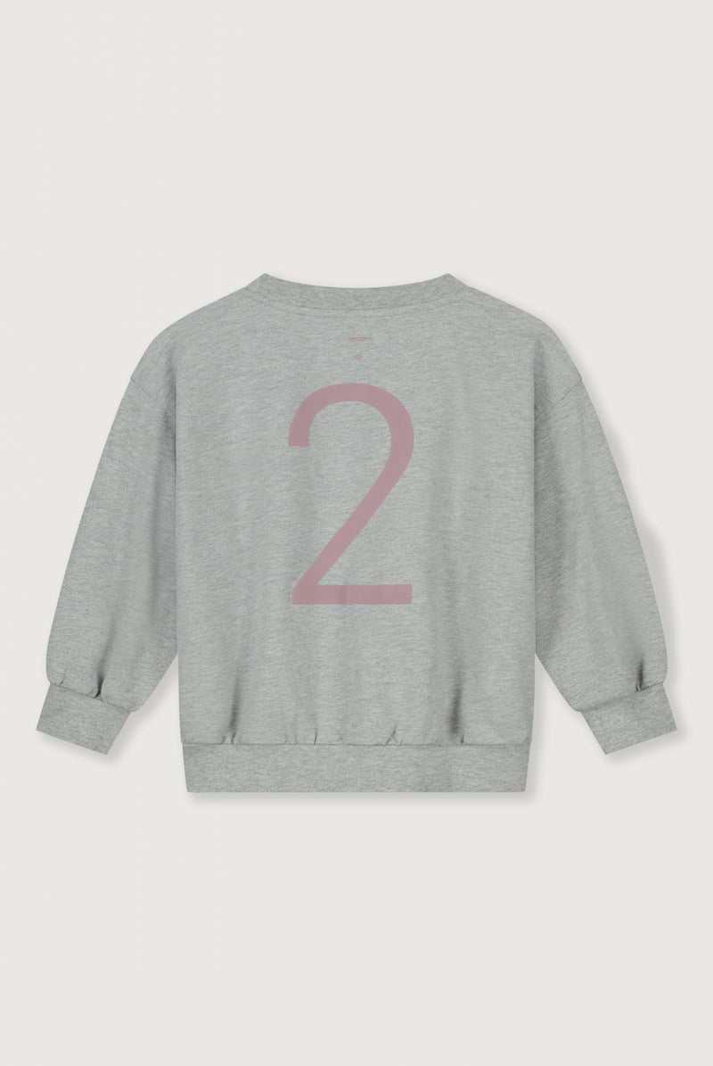 Birthday Sweater | Grey Melange - Berry