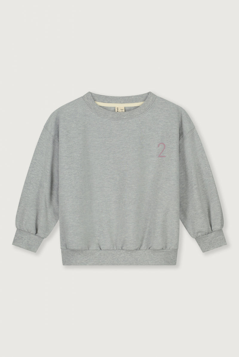 Birthday Sweater | Grey Melange - Berry