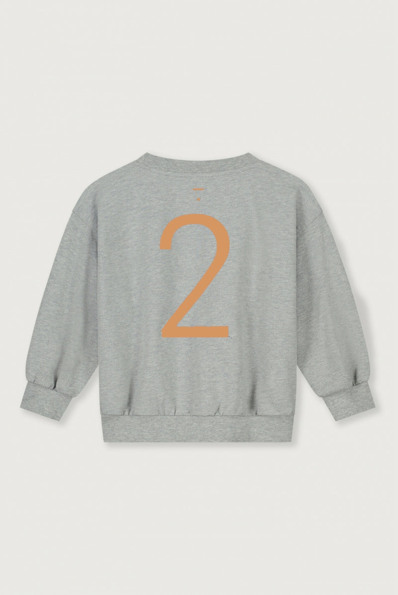 Birthday Sweater | Gray Melange - Melon