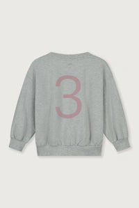 Birthday Sweater | Gray Melange - Berry