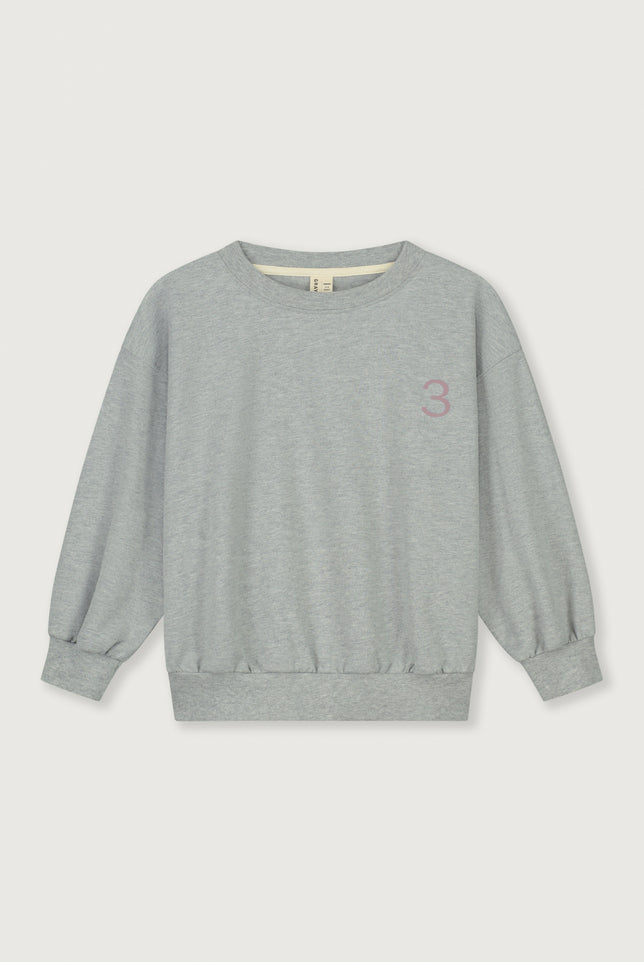 Birthday Sweater | Gray Melange - Berry