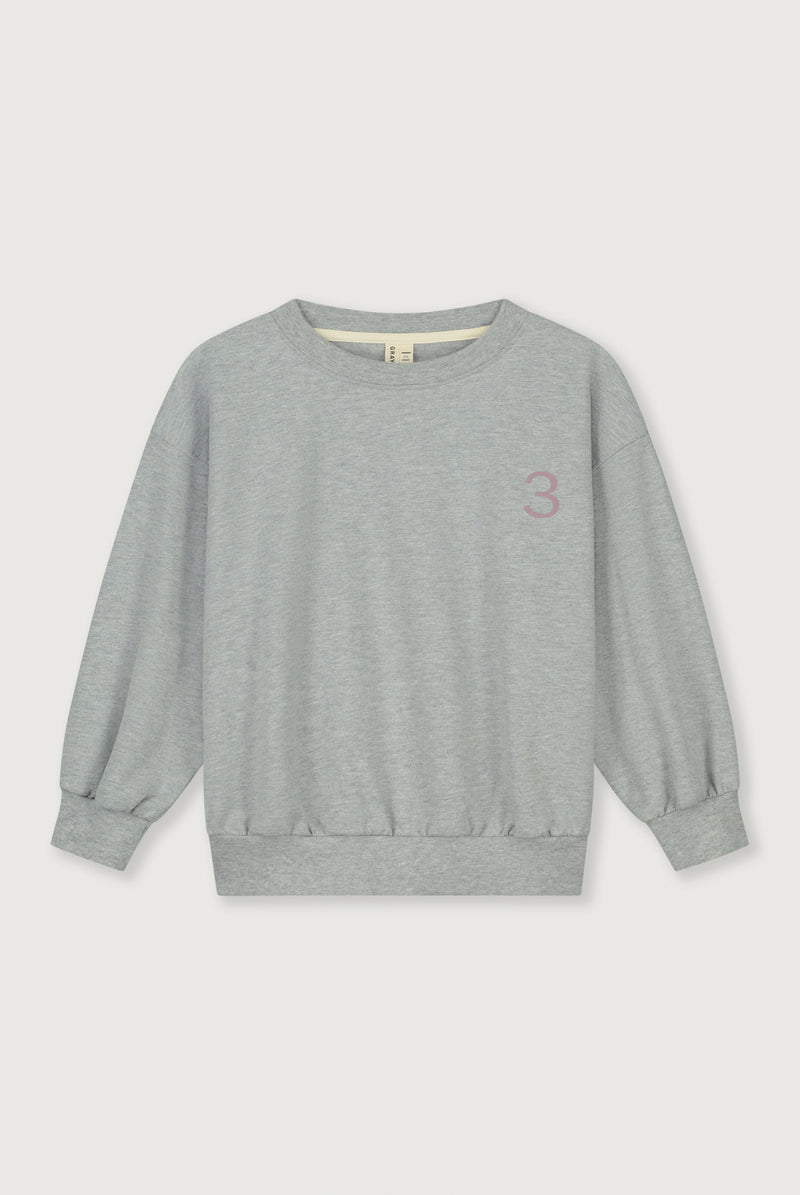 Birthday Sweater | Grey Melange - Berry