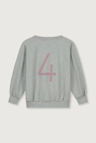 Birthday Sweater | Grey Melange - Berry