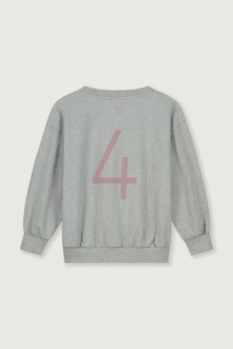 Birthday Sweater | Grey Melange - Berry