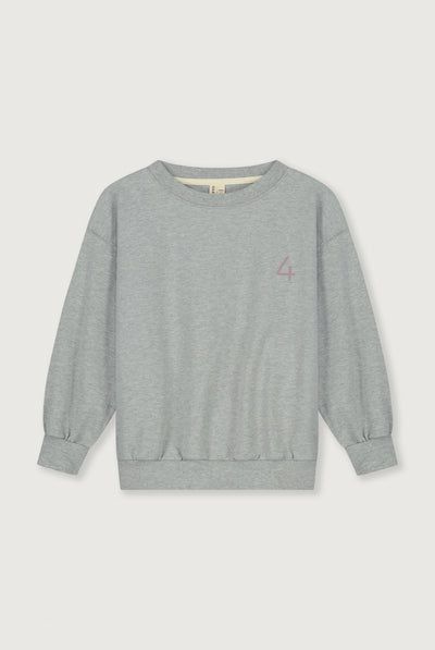 Birthday Sweater | Gray Melange - Berry