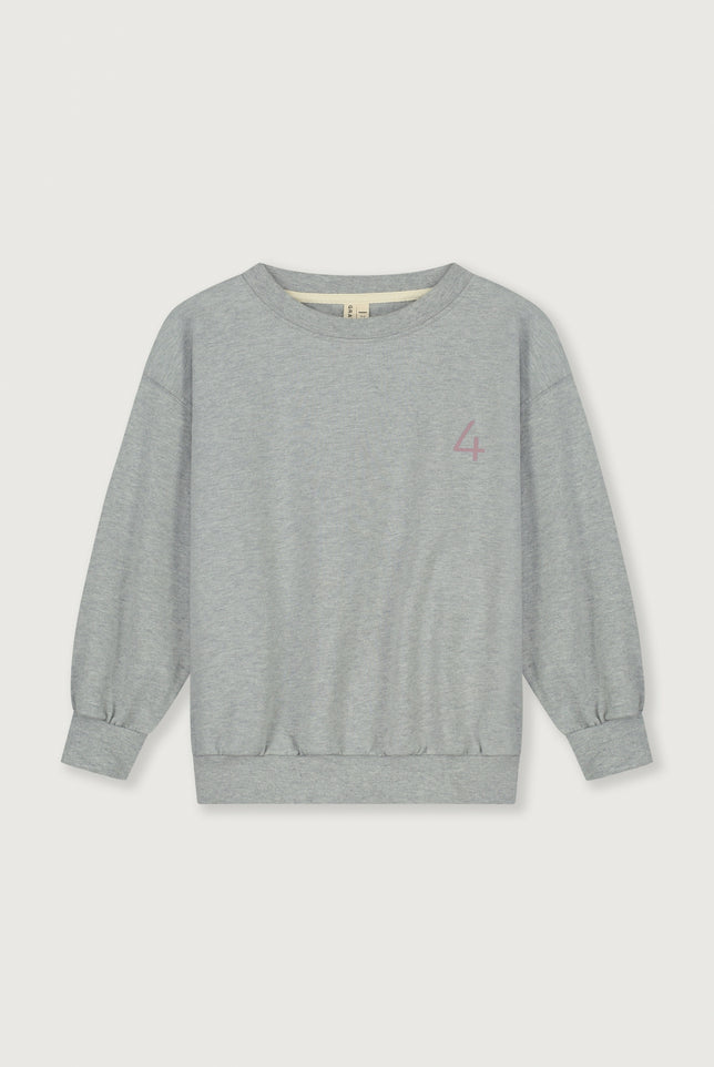 Birthday Sweater | Gray Melange - Berry
