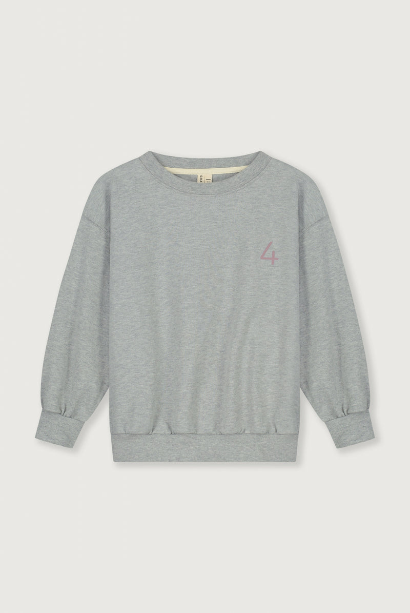Birthday Sweater | Grey Melange - Berry