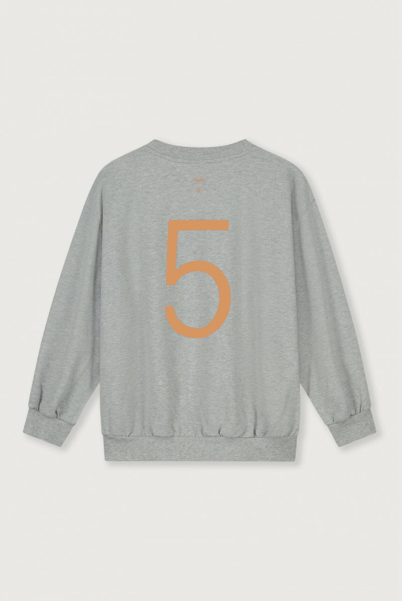 Birthday Sweater | Gray Melange - Melon