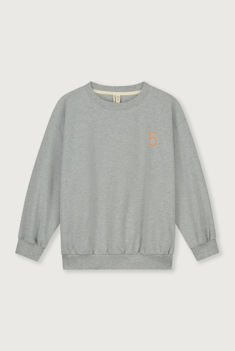 Birthday Sweater | Gray Melange - Melon