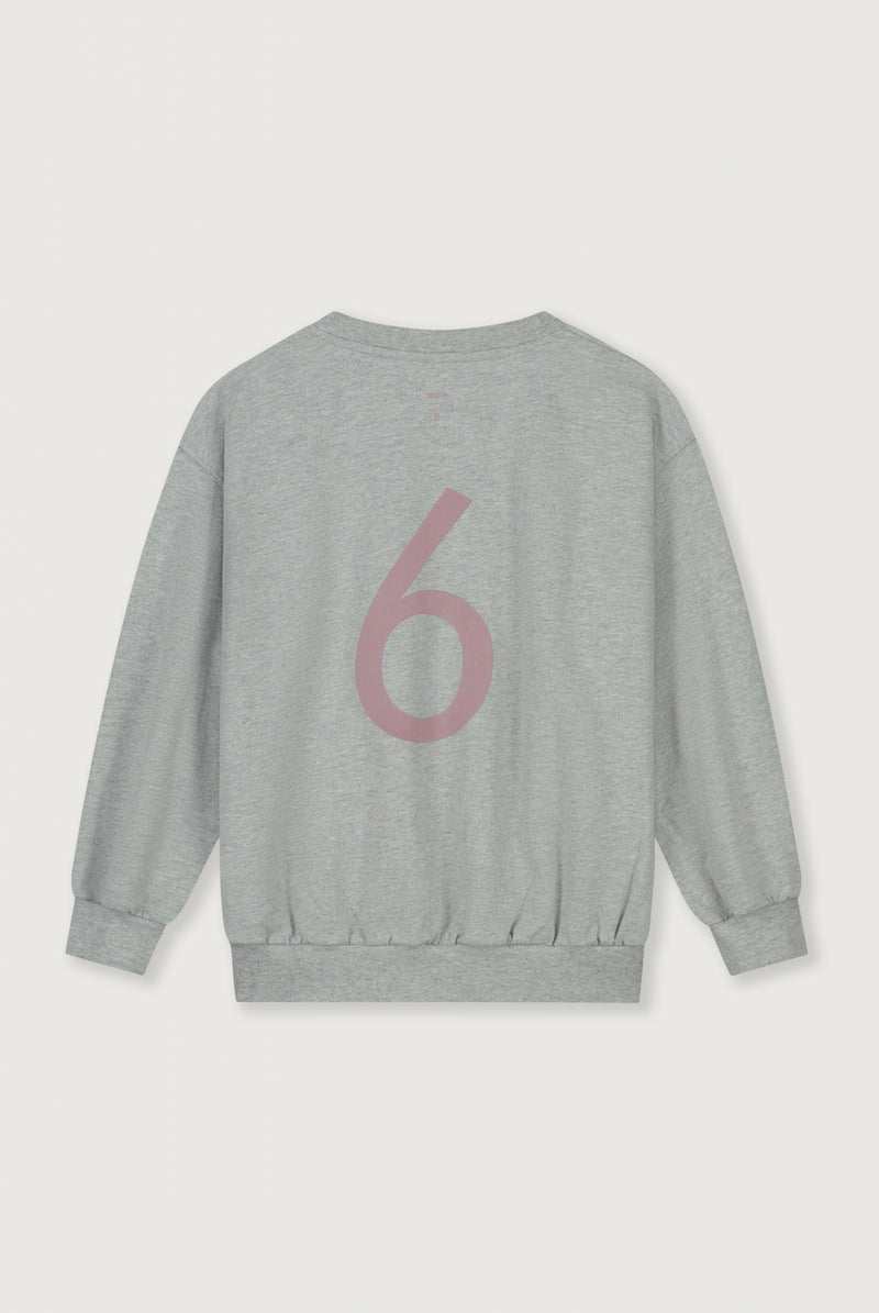 Birthday Sweater | Grey Melange - Berry