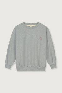 Birthday Sweater | Grey Melange - Berry