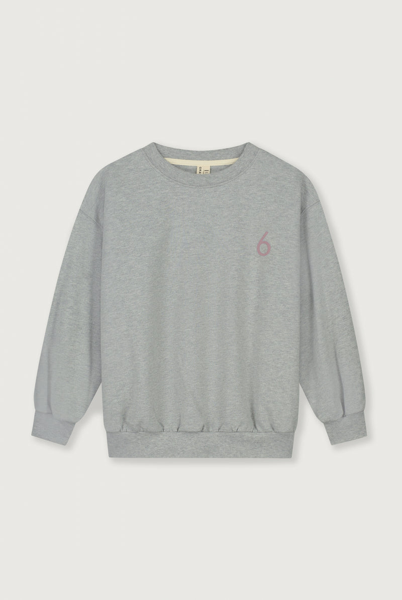 Birthday Sweater | Grey Melange - Berry