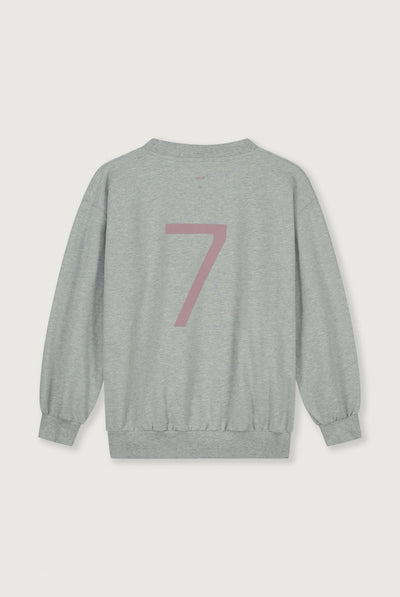 Birthday Sweater | Gray Melange - Berry