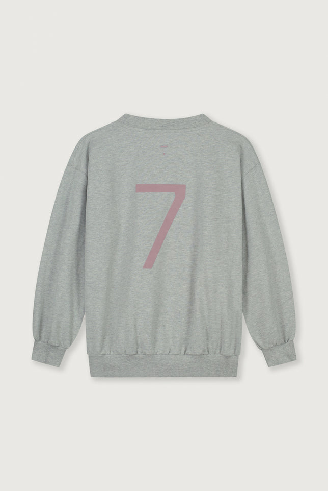 Birthday Sweater | Gray Melange - Berry