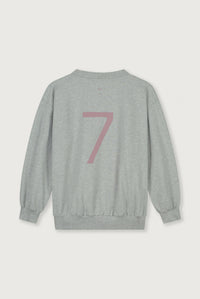Birthday Sweater | Grey Melange - Berry