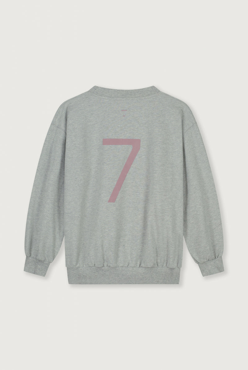 Birthday Sweater | Grey Melange - Berry