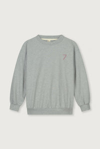 Birthday Sweater | Grey Melange - Berry