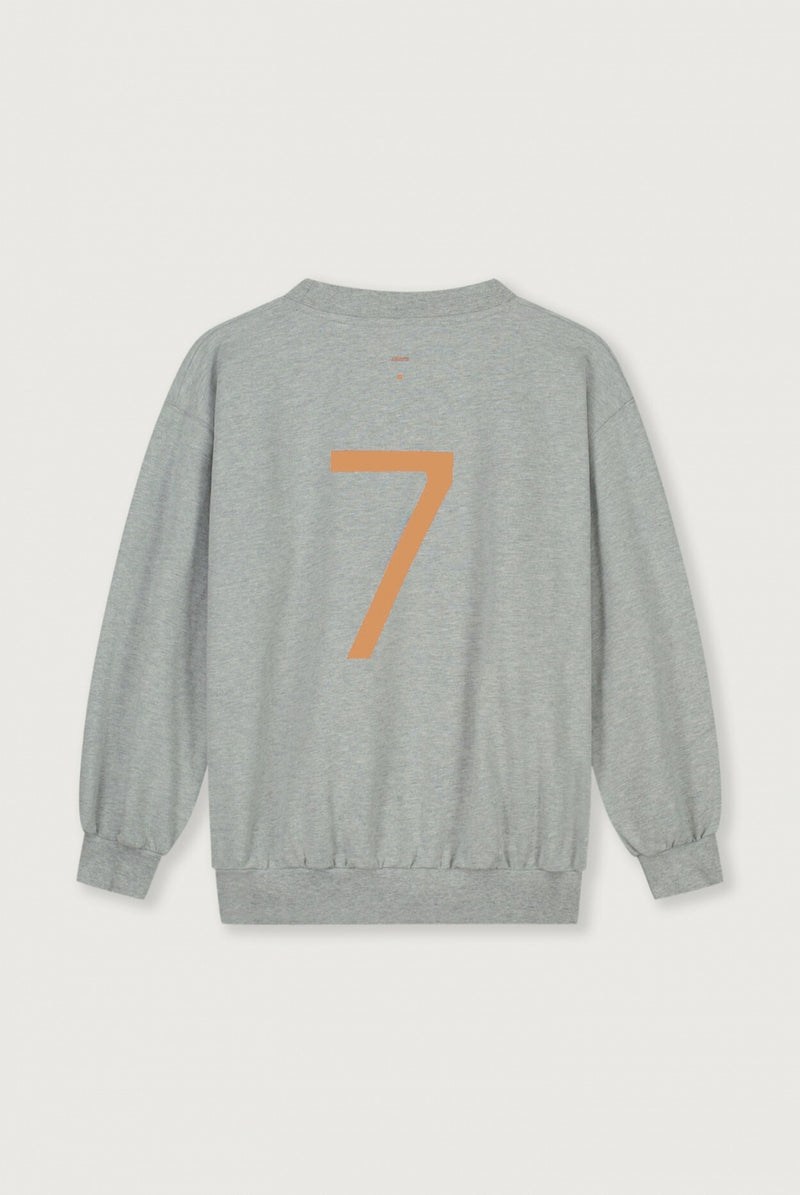 Birthday Sweater | Gray Melange - Melon