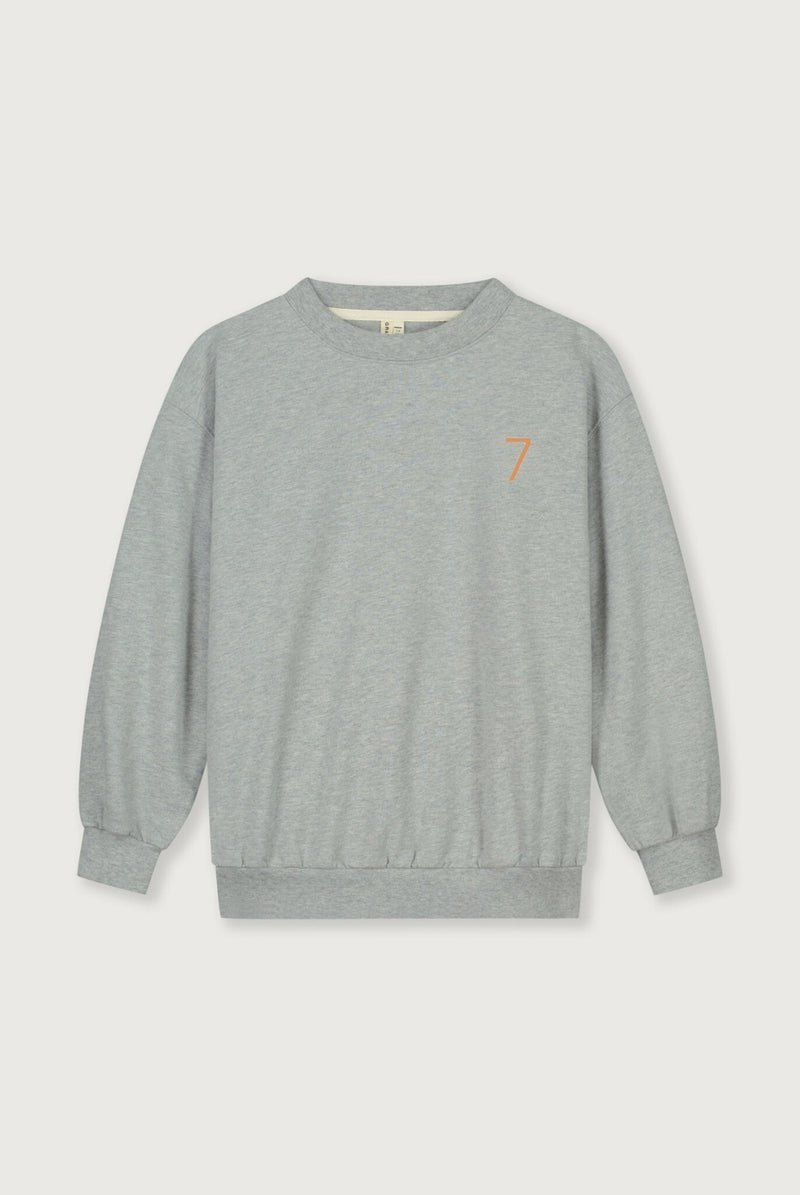 Birthday Sweater | Gray Melange - Melon