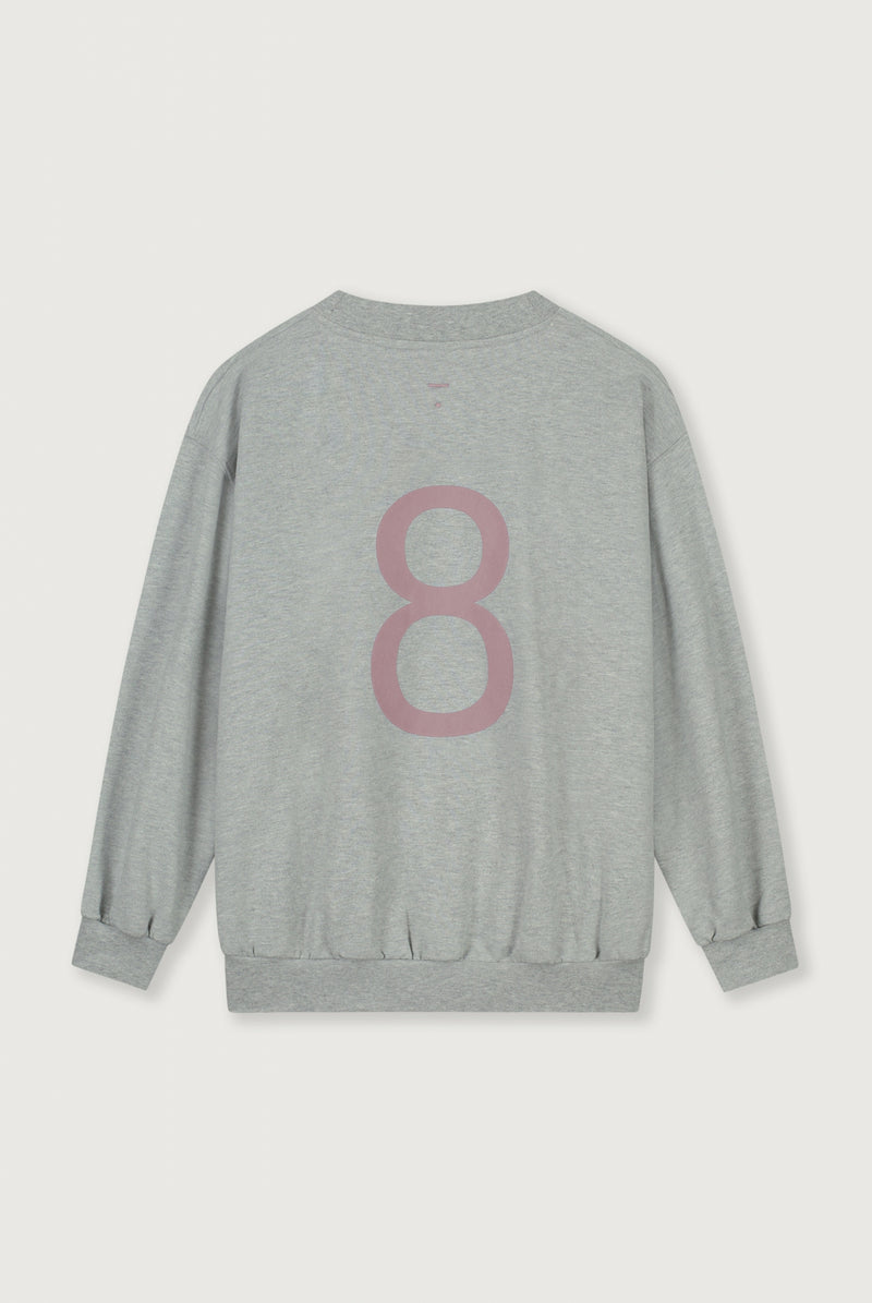 Birthday Sweater | Grey Melange - Berry