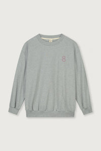 Birthday Sweater | Grey Melange - Berry