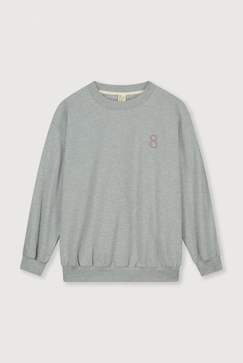 Birthday Sweater | Grey Melange - Berry