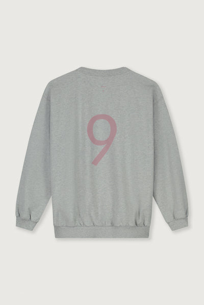 Birthday Sweater | Gray Melange - Berry