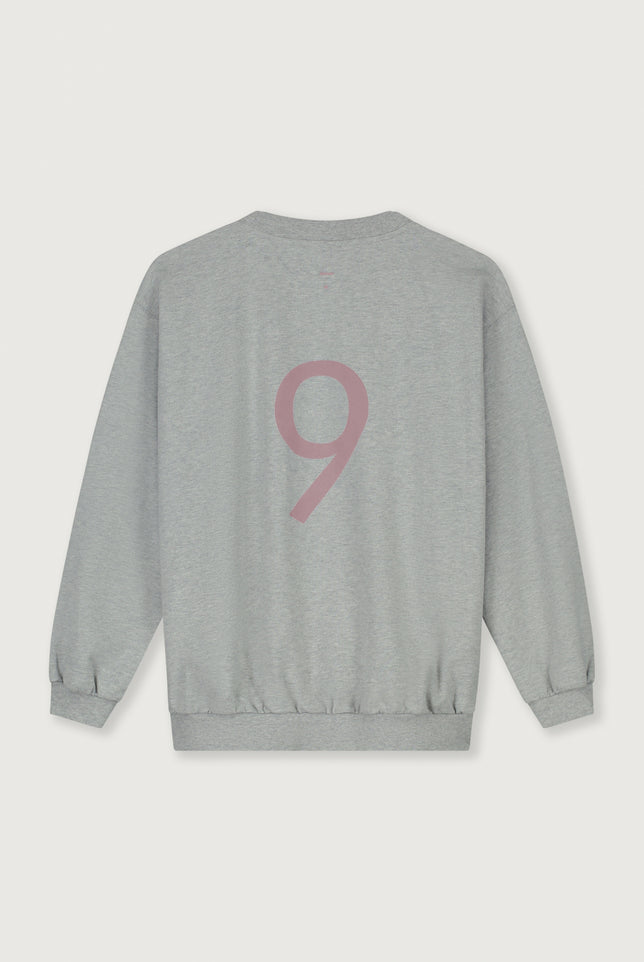 Birthday Sweater | Gray Melange - Berry