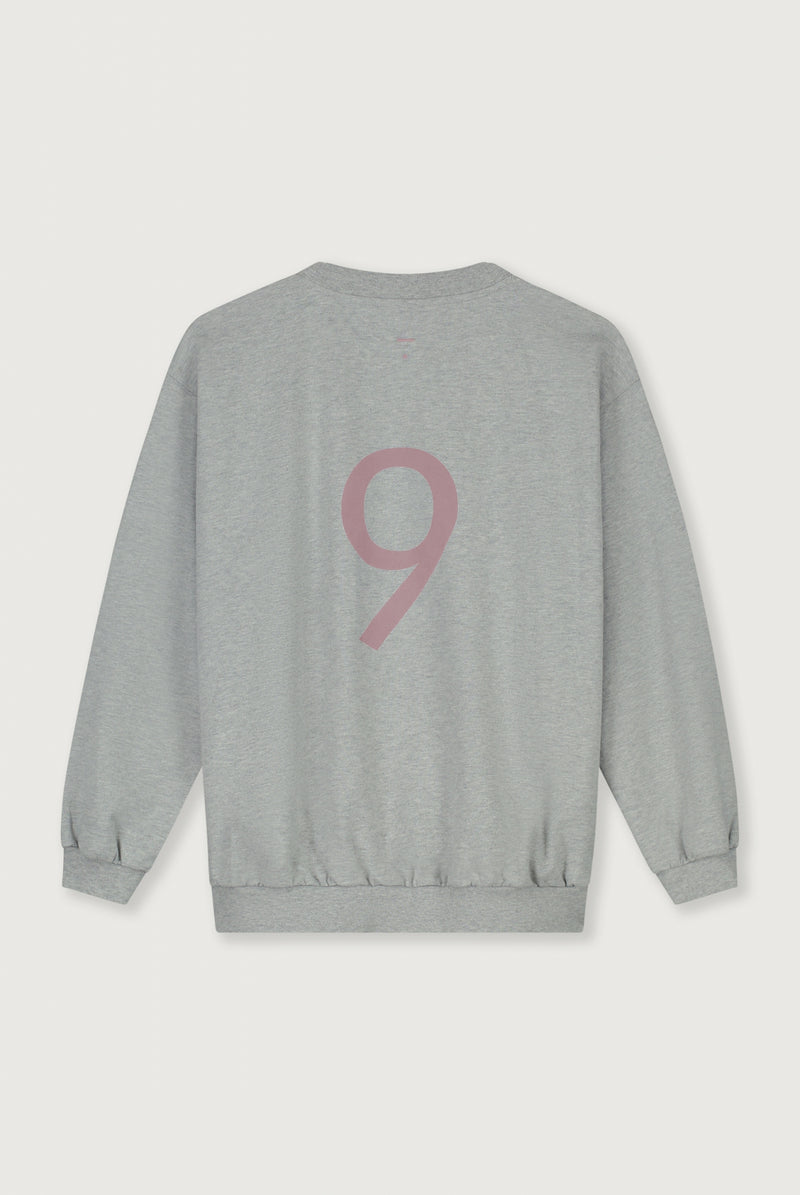 Birthday Sweater | Grey Melange - Berry