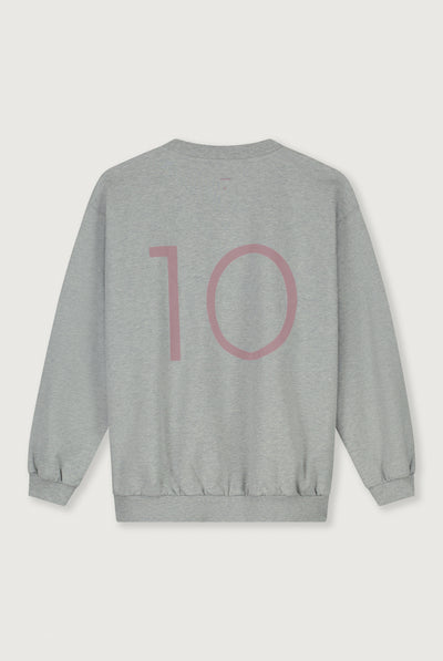 Birthday Sweater | Gray Melange - Berry