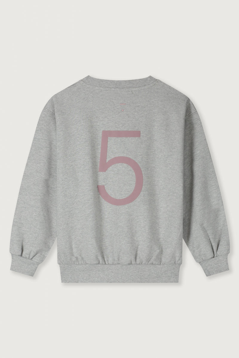 Birthday Sweater | Grey Melange - Berry