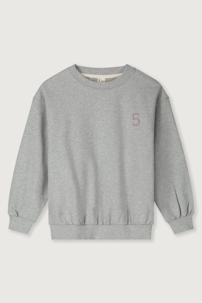 Birthday Sweater | Gray Melange - Berry