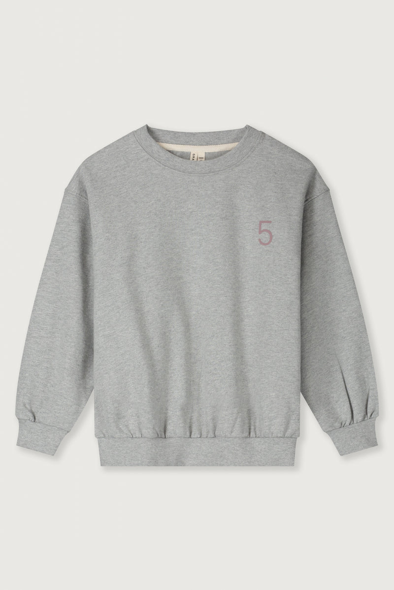 Birthday Sweater | Grey Melange - Berry