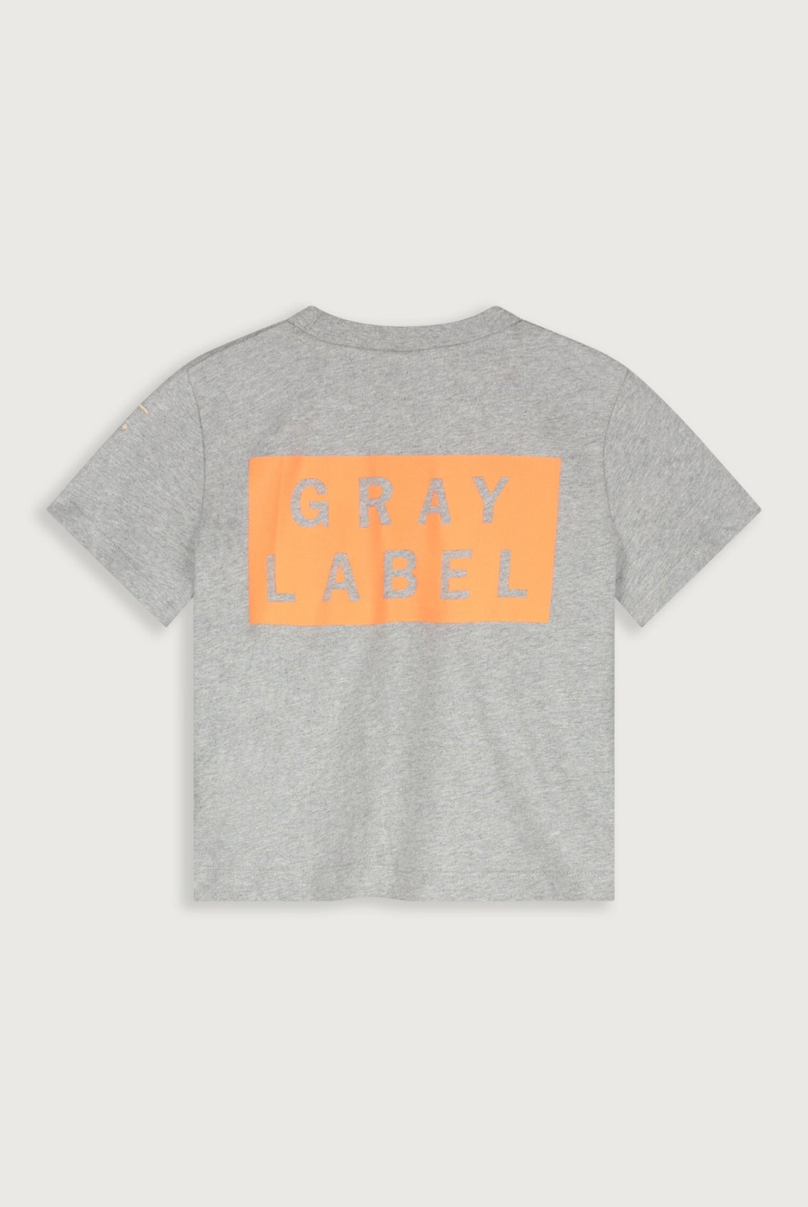 Logo Oversized Tee | Gray Melange - Bright Melon