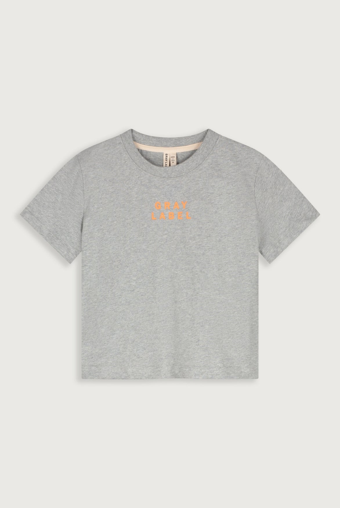 Logo Oversized Tee | Gray Melange - Bright Melon