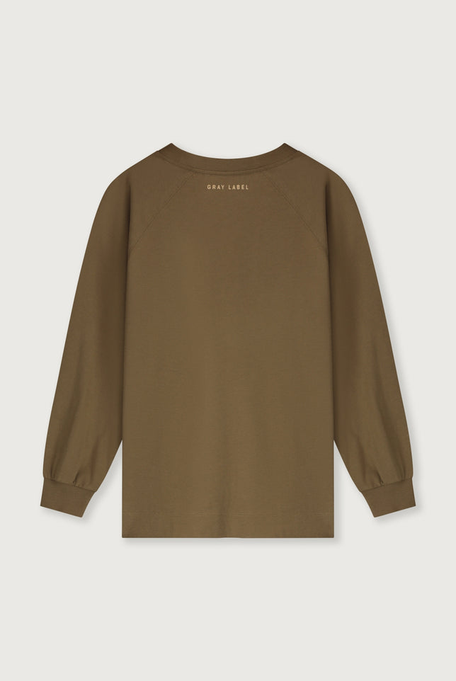 Oversized L/S Tee w/ Logo | Woody - Cookie Print